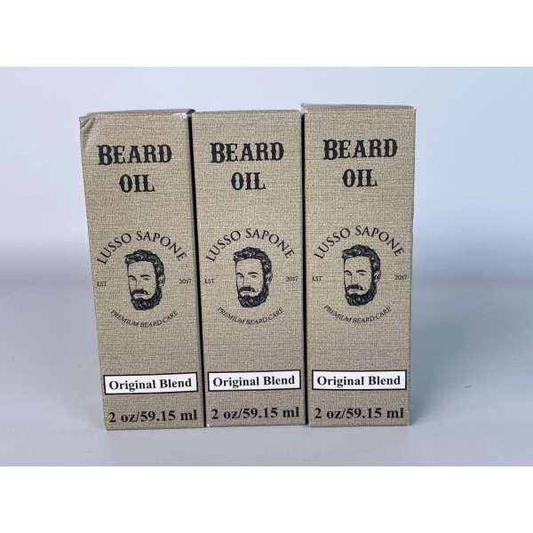 Unbranded Lusso Sapone Beard Oil Original Blend 2oz 3pack