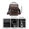 Hjkiopc Zipper Buckle Leather Messenger Bag Vintage Handle Bags (Dark