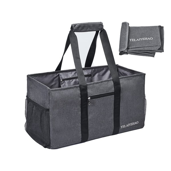 YELAIYEHAO Large Utility Tote Bag, Foldable Collapsible Tote for Storage