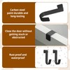 Eophmi Over Door Hook Black,2 PCS Black Over Door Hooks