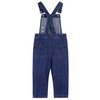 KIDSCOOL SPACE Girls Ripped Holes Patchwork Bib Pocket Slim Jeans
