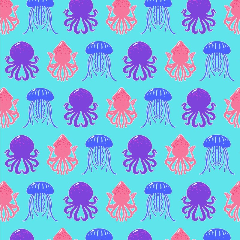 GRAPHICS & MORE Cute Jellyfish Octopus Squid Tentacles Pattern Gift