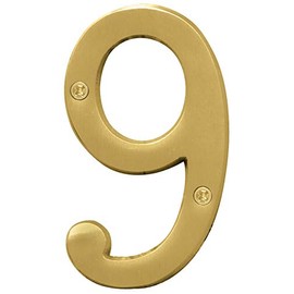 Hy-Ko 4" High Premium Metal House Number, Modern Raised Numbers for Exterior House, Durable Convenient Marking for Home Address with Included Mounting Hardware for Simple Installation