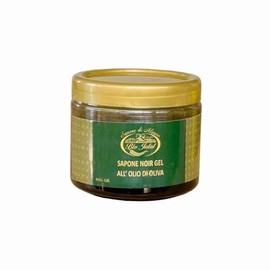 BIO JALAL - Aleppo Noir Gel Soap with Olive Oil and Laurel Oil - 400 g - 100% Natural Exfoliating Exfoliating and Regenerating for Body and Face in the Hammam or in the Bath - Made in Turkey