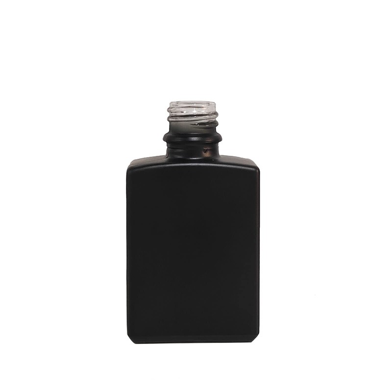 BEGIKET 12 Pack 1 oz Black Square Glass Dropper Bottle