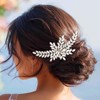 JEWEKY Bride Wedding Rhinestone Hair Comb Silver Bridal Crystal Hair