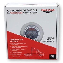 Right Weigh 510-46-RK Tandem Axle Load Scale Kit for Single HCV Air Suspension (Chrome Bezel)