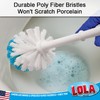 LOLA Toilet Brush and Holder Set, Classic Version, Durable Bristles