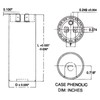 Essex Group Start Capacitor 124-149 MFD 125Vac 1-7/16"dia x 2-3/4"hgt