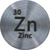 Zinc (Zn) 24.26mm Metal Disc 99.5% Pure for Collection or