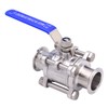 DERNORD 1.5" Sanitary Ball Valve Fits 1.5" Tri-Clamp Clover Stainless