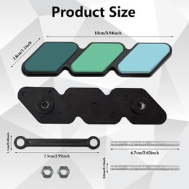 TRD Grille Decor Badge, Tri-Color Grille Insert Trims, Tri-Color Grille Badge Emblem Decoration Accessories Car Truck Label Compatible for Tacoma 4Runner Tundra Sequoia Rav4 Highlander (Green/Blue)