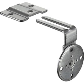 Gedotec Table Panel Connector Metal Table Connector Fitting for Furniture - Click Catch | Angle 90° | Galvanised Steel | Furniture Connector for Screwing | 1 Piece - Table Panel Connector for Wooden