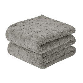 Good Nite Throw Blanket Sofa Throw Fleece Blanket Cosy Warm Large Bed Throw for Sofa Couch Bed and Car Double Gray 150x200 cm