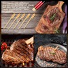 Soaoo 500 Pcs 3.5" Assorted Bamboo Wood Temperature Picks Steak