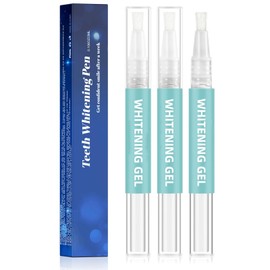 Smiloria Teeth Whitening Pen 3 Pack - 3 ml Whitening Gel Pens with Precision Brush Tip, Enamel-Friendly Tooth Bleaching for Coffee, Tea & Wine Stains, Travel Size for at-Home & On-The-Go Use