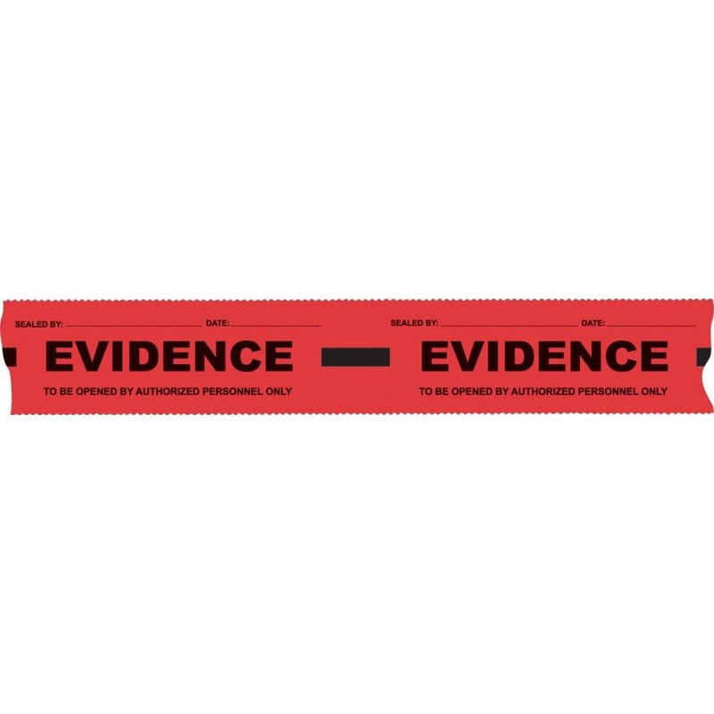 "evidence" sawtooth security tape - red
