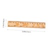 Operitacx Students and Adults 20pcs Straight Measuring Rulers Wooden Engineering