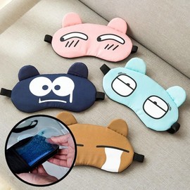 Hot and cold compress sleep mask character design pink 4ea