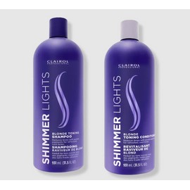 Clairol Shimmer Lights Shampoo & Conditioner Blonde Silver 31.5oz (New Package)