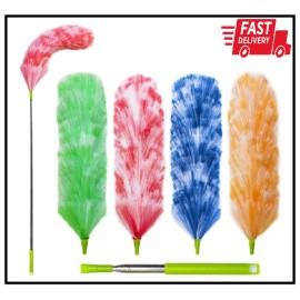 Does Not Apply 4 Pack Washable Electrostatic Duster, Extendable Pole 25" to 55", Feather Duster