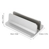 Vertical Laptop Stand Grey Regulable Base 3D Curved Appearance Bottom