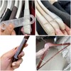 Clothing Hanger Strips ITROLLE 50PCS Clear Non-Slip Rubber Clothing Hanger