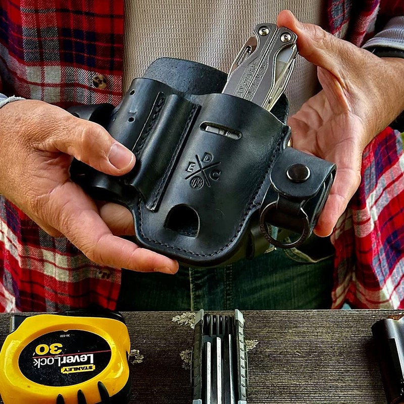 1791 EDC Multitool Sheath, Leather EDC Organizer, Belt Pouch Fits