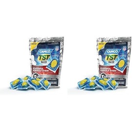Camco TST PRO RV Toilet Treatment Drop-INs - Innovative Bio-Enzymatic Formula - Fastest Odor Stopper & RV Sewer Waste Break Down - RV Black Tank Treatment - Fresh Pine - Septic-Safe, 10-Pk (41770)