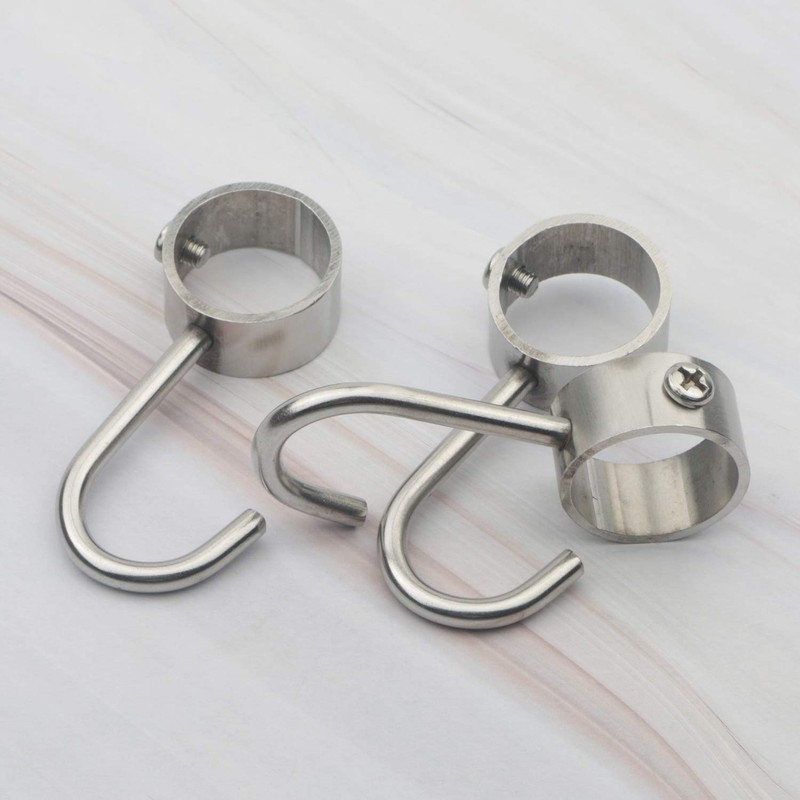 Pxyelec Tube Rod Hooks Adjustable Multi-Function Heavy-Duty Stainless Steel J