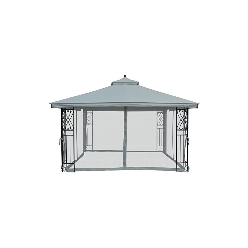 Universal 10' x 12' Gazebo Replacement Mosquito Netting (Grey)
