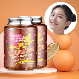 Labelyoung [라벨영]스킨+로션+에센스를 하나로 쇼킹토너 꿀광버전 2개/보습+영양+광채(250ml 대용량) [Label Young] Skin + Lotion + Essence in One Shocking Toner Honey Glow Version 2 pcs / Moisturizing + Nourishing + Radiance (250ml Large Capacity)