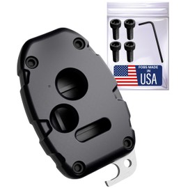 USA-Made for Honda Key Fob Shell | Crack-Resistant & Durable | Seamless Fit | Enhanced Longevity & Functionality | Integrated Bottle Opener | Easy DIY Installation (Black, 3 Button)