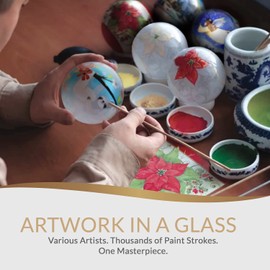 Inner Beauty Memorial Remembrance Christmas Ornaments - Mouth Blown and Reverse Hand-Painted Glass Christmas Decorations, Christian Gifts for Family