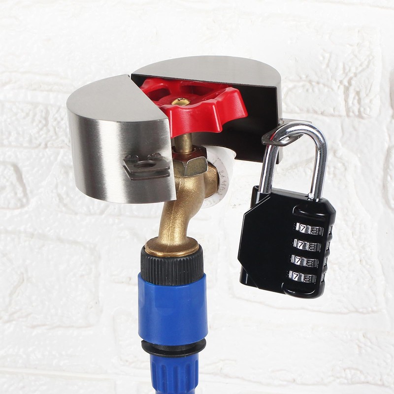 Water Spigot Lock(Password Lock) Gate Valve Lock, No Installation Required，Prevent