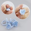 100 Pcs Disposable Glue Rings, Blue Lashes Glue Ring Cup