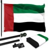 UD_G128 Combo Pack: 6 Ft Tangle Free Spinning Flagpole (Black)