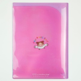 Koko-chan Greeting Life RYZ-1093 6 Pockets, Clear Holder, File Opening, A5 Size, Includes Sequins, Gift Box, Light Blue