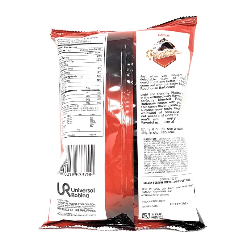 Jack'n Jill Piattos Flavored Potato Crisps 3 Oz (85 Grams)