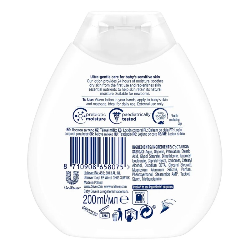Baby Dove Crema Corporal Humectación Enriquecida 200 Ml