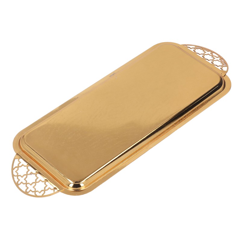 Serving Tray Gold Retro Light Luxury Oblong Water Cup Tea