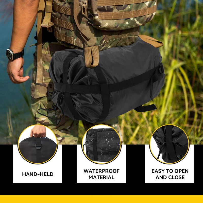 Cyrank Compression Pack Bag, 2 Piece Compression Sack for Sleeping