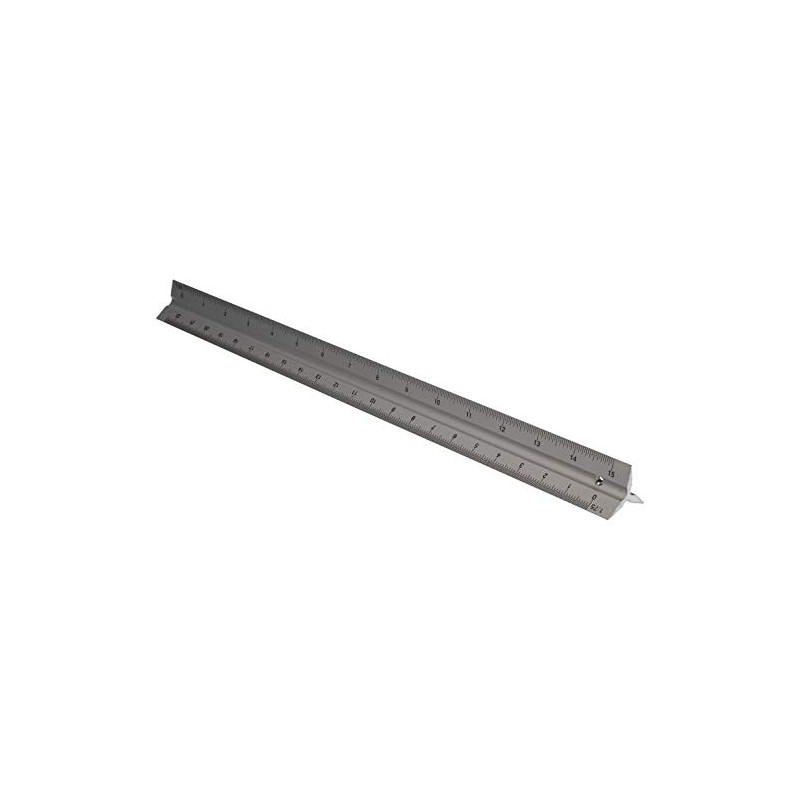 12" Triangular Scale Ruler Aluminium Scale Engineer Architect Technical Drawing