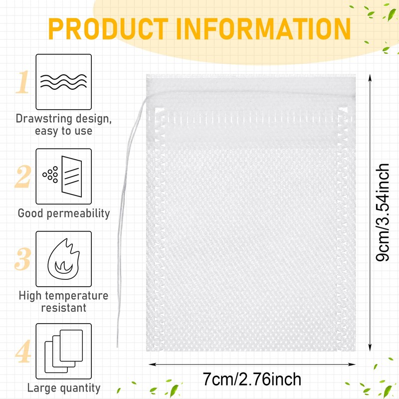 1000 Pcs Disposable Tea Bags for Loose Leaf Tea Drawstring