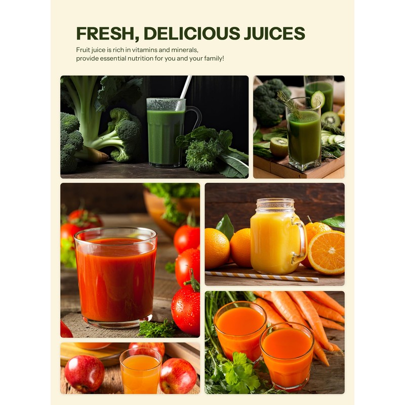 Masticating Juicer Machines, Reemix Cold Press juicer Machine Compact Size,