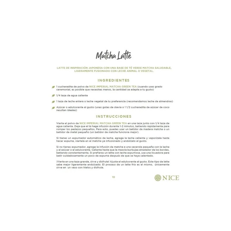 Te Matcha Ceremonial Nice 100 Puro Green Tea 70 Grs