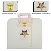 Masonic Regalia Hand Embroidered OES Masonic Apron Case with Handle