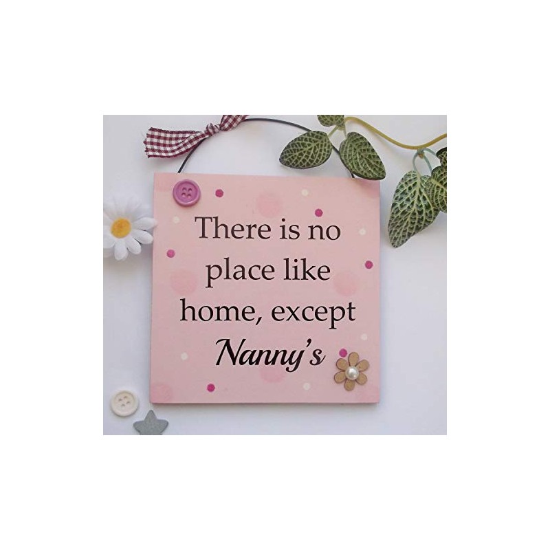 Nanny Gift Pink Wooden Keepsake Plaque