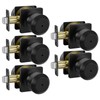 Haidms 5 Pack Black Door Knobs, Interior Door knobs, Privacy