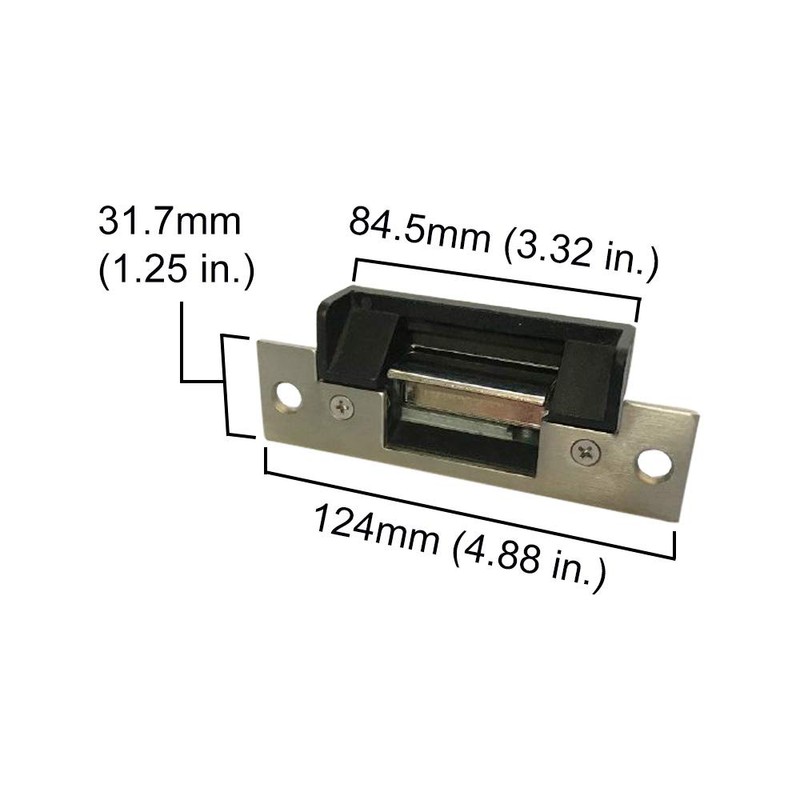 Visionis FPC-5393 VIS-EL103-FSE 770lbs Electric Door Strike Lock for Wood